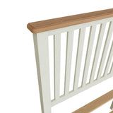 Fresh White with Oak Top King Size Bed Frame