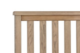Warm Rustic Oak Effect King Size Bed Frame