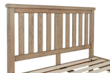 Warm Rustic Oak Effect King Size Bed Frame