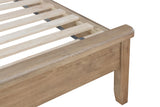 Warm Rustic Oak Effect King Size Bed Frame