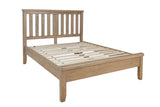 Warm Rustic Oak Effect King Size Bed Frame