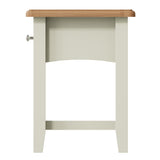 Fresh White with Oak Top Lamp Table