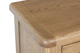 Warm Rustic Oak Effect Large Bedside Table