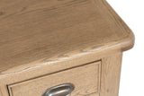 Warm Rustic Oak Effect Large Bedside Table