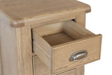 Warm Rustic Oak Effect Large Bedside Table