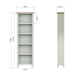 Fresh White with Oak Top Large Bookcase