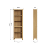 Oak & Hardwood Rustic Large Bookcase