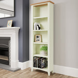 Fresh White with Oak Top Large Bookcase