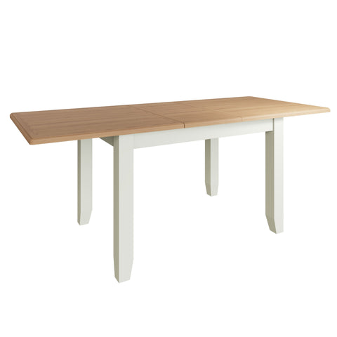 Fresh White with Oak Tops 1.6m Extending Dining Table