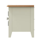 Fresh White with Oak Top Large TV Cabinet