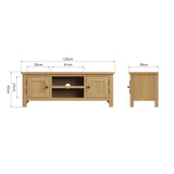 Oak & Hardwood Rustic Large TV Cabinet