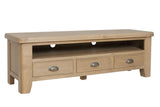 Warm Rustic Oak Effect Large TV Stand
