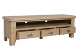 Warm Rustic Oak Effect Large TV Stand