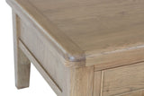 Warm Rustic Oak Effect Large Coffee Table with Drawers