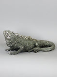 Silver Life Like Iguana Ornament Figurine Lizard Reptile