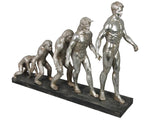 Silver Human Evolution of Man Ornament