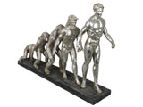 Silver Human Evolution of Man Ornament