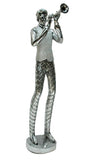 Silver Electroplated & White Trumpet Musician Ornament