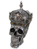 Silver Electroplated Fallen Queen with Crown Skull Ornament