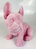 Flocked Peach Feel Velvet Baby Pink French Bulldog Ornament