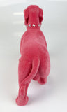 Hot Pink Flocked Peach Feel Velvet Dachshund Sausage Dog Ornament
