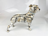 Happy Messages Be Kind Black & White Staffordshire Bull Terrier Ornament