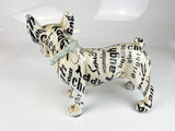 Happy Messages Be Kind Black & White French Bulldog Ornament