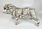 Happy Messages Be Kind Black & White Bulldog Ornament