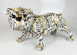 Happy Messages Be Kind Black & White Bulldog Ornament