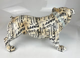 Happy Messages Be Kind Black & White Bulldog Ornament