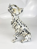 Happy Messages Be Kind Black & White Chihuahua Ornament with Studded Bow Tie