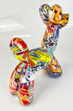 Multicolour Graffiti Spray Paint Party Balloon Dog Ornament