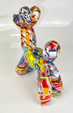 Multicolour Graffiti Spray Paint Party Balloon Dog Ornament