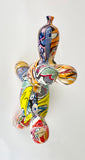 Multicolour Graffiti Spray Paint Party Balloon Dog Ornament