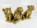 Gold Tiger Cubs Ornament