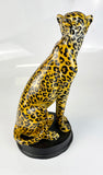 Vintage Inspired Sitting Leopard Ornament