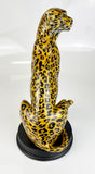 Vintage Inspired Sitting Leopard Ornament