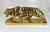 Vintage Inspired Golden Prowling Lion Ornament