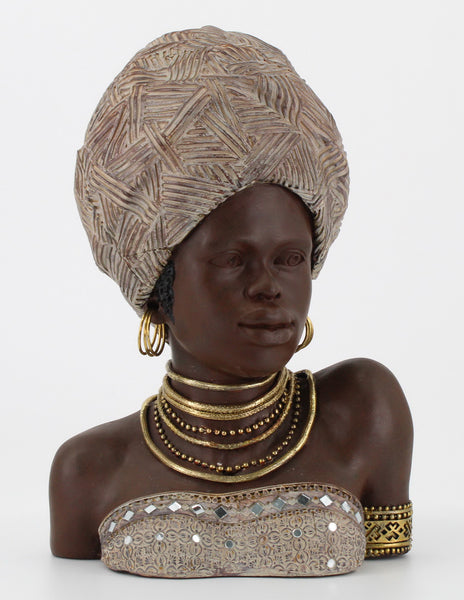 African Tribal Lady Looking Sideways Ornament