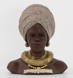 African Tribal Lady Looking Forwards Ornament
