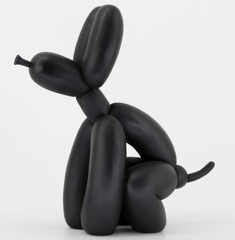 Large Matt Black Pooping Balloon Dog Ornament