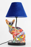 Multicolour Graffiti Cat Ornament Lamp
