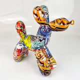 Multicolour Graffiti Spray Paint Party Balloon Dog Ornament