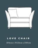 Perre Nickle Grey & Pink Fabric Love Chair