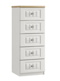 Portofino 5 Drawer Narrow Chest of Drawers