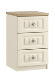 Portofino 3 Drawer Bedside Chest of Drawers