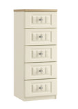 Portofino 5 Drawer Narrow Chest of Drawers