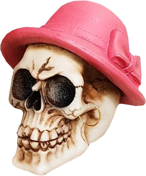 Pink Hat Skull Ornament
