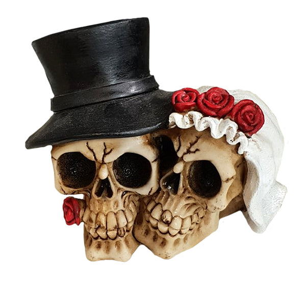 Death Do Us Part Married Small Couple Skull Ornament
