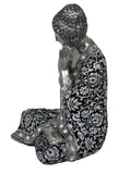Silver & Black Left Hand Facing Buddha Ornament